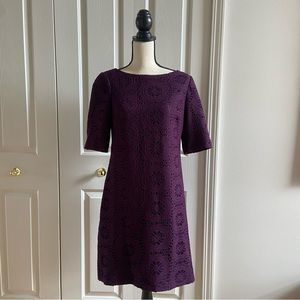 ADRIANNA PAPEL Purple Lace Dress